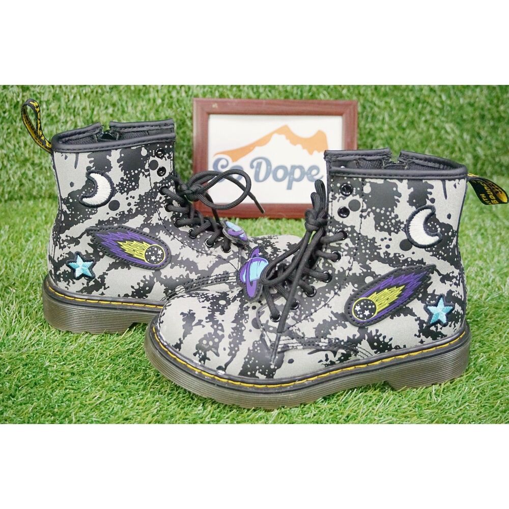 Dr. Martens Junior 1460 Space Hydro Leather Boots - Kids Size 2